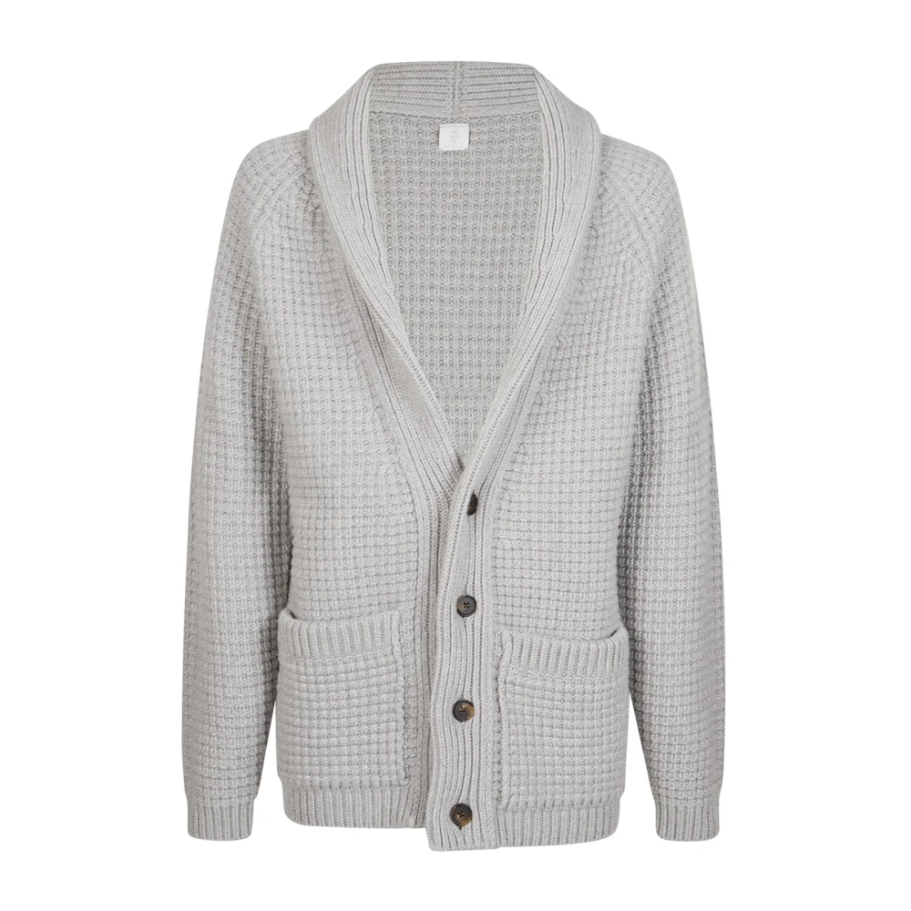 Eleventy Herren Grau - Kaschmir Schalkragen Cardigan - Knitwear - L