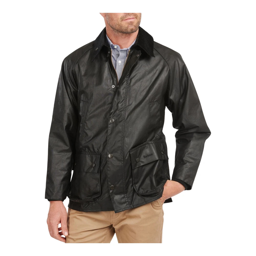 Barbour Herren Schwarz Jacke Baumwolle Unifarben - Bild 4