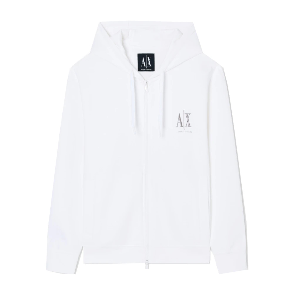 VAN GRAAF Armani Exchange Herren Weiß Sweatjacke 1Er Pack Baumwolle Groß - Bild 6