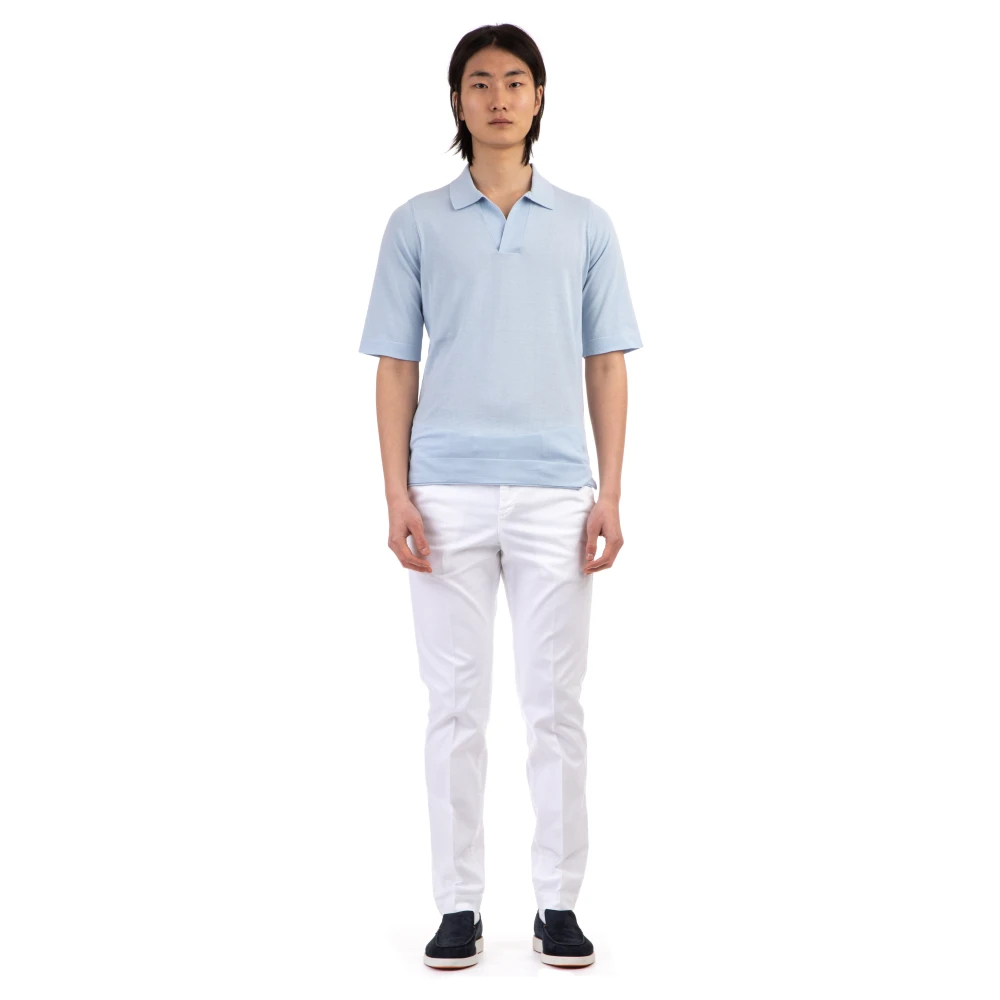 Ballantyne Herren Blau - Ultraleichtes Baumwoll-Polo - Tops - L