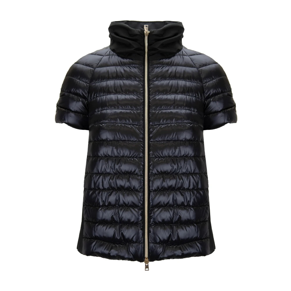 Herno Damen Schwarz - Kurze Daunenjacke Mit Reißverschluss - Jackets - K - Xs