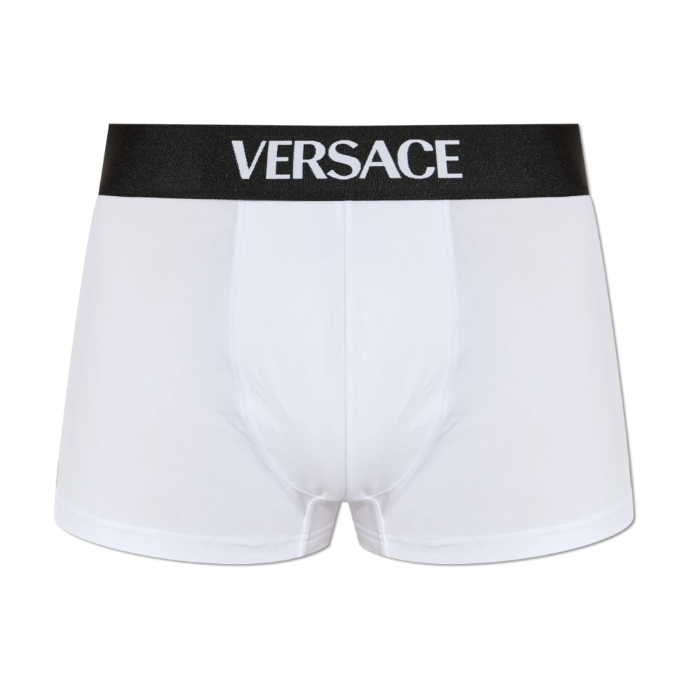 Versace Herren Weiß - Baumwollboxershorts Mit Logo - Underwear - Xl