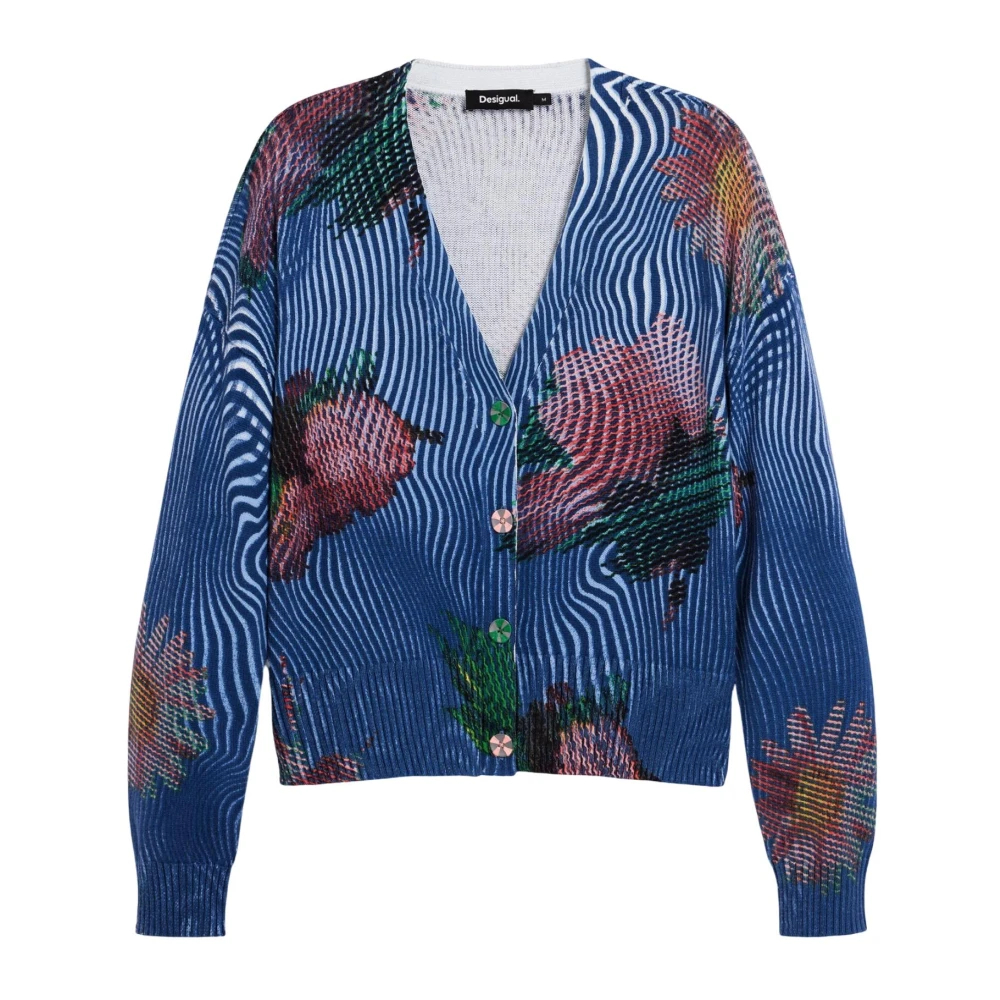 Desigual - Jers Nora Cardigan - Knitwear - Damen - Blau - Xs - Bild 6
