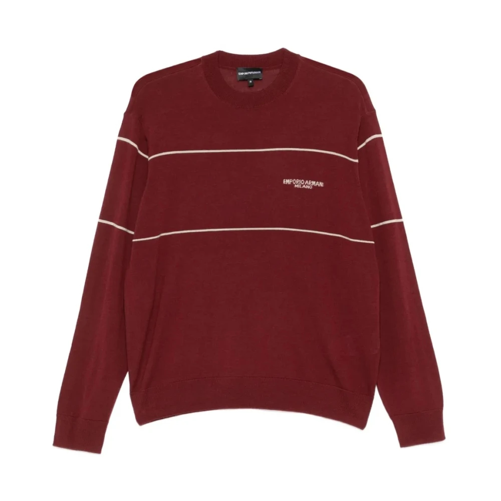 Emporio Armani Herren Rot - Round-Neck Strickwaren - Knitwear - M