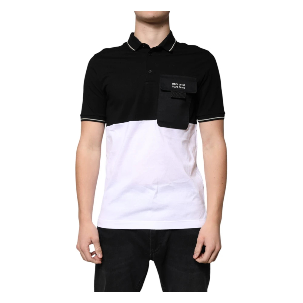 Dolce & Gabbana Herren Schwarz - Kurzärmeliges Baumwoll-Poloshirt - Tops - K - Xs