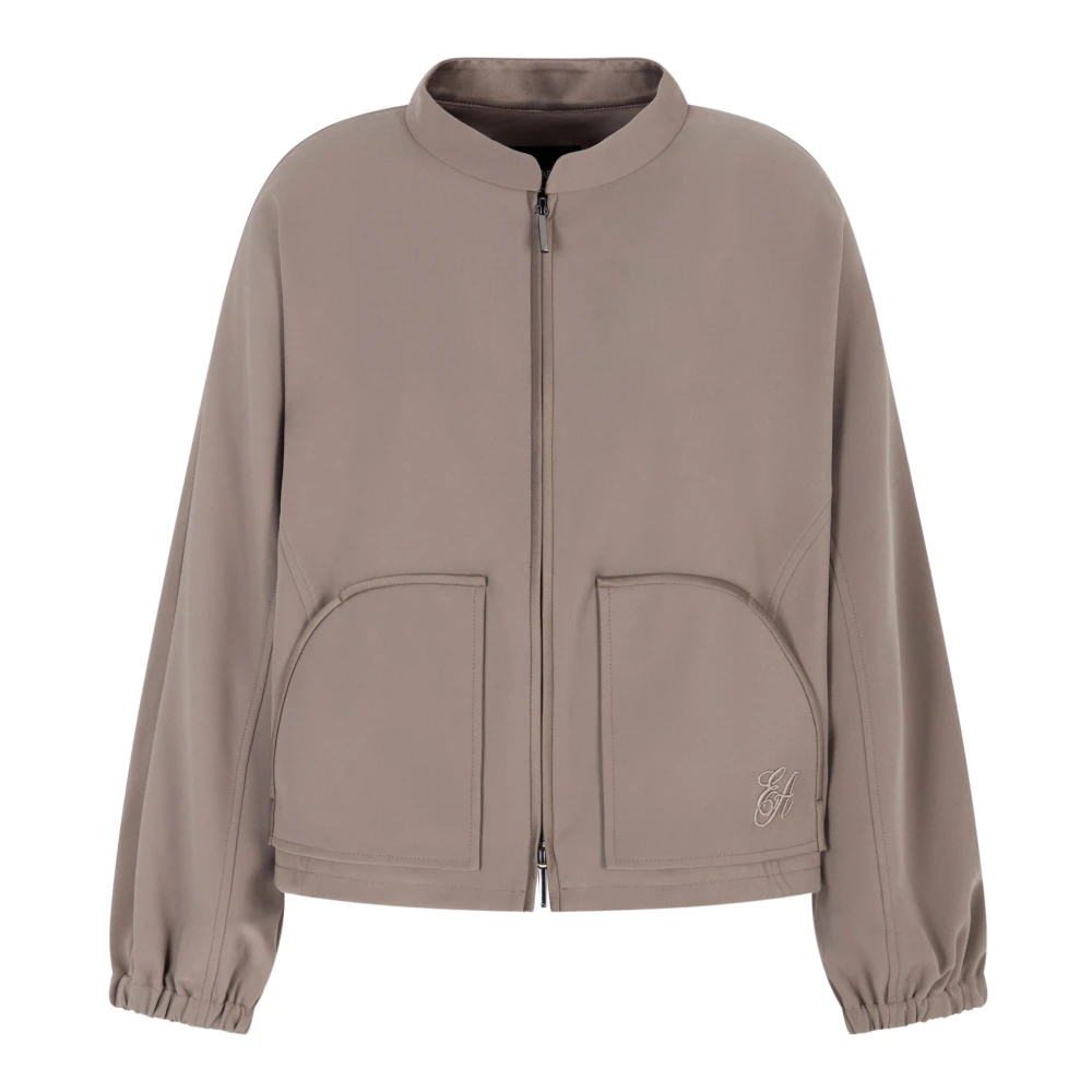 Emporio Armani Damen Braun - Blouson-Jacke Mit Reißverschluss - Jackets - S