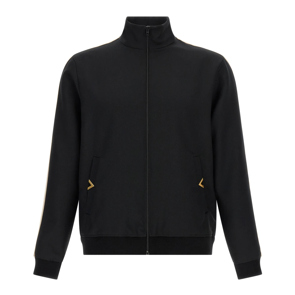 Valentino Garavani - Nylon Sweatshirt With Vgold - Sweatshirts & Hoodies - Herren - Schwarzk - M