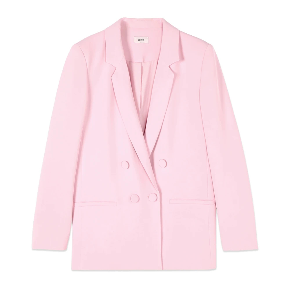 Oltre Damen Rosa - Doppelreihiger Blazer Aus Crêpe-Stoff - Jackets - 4XL