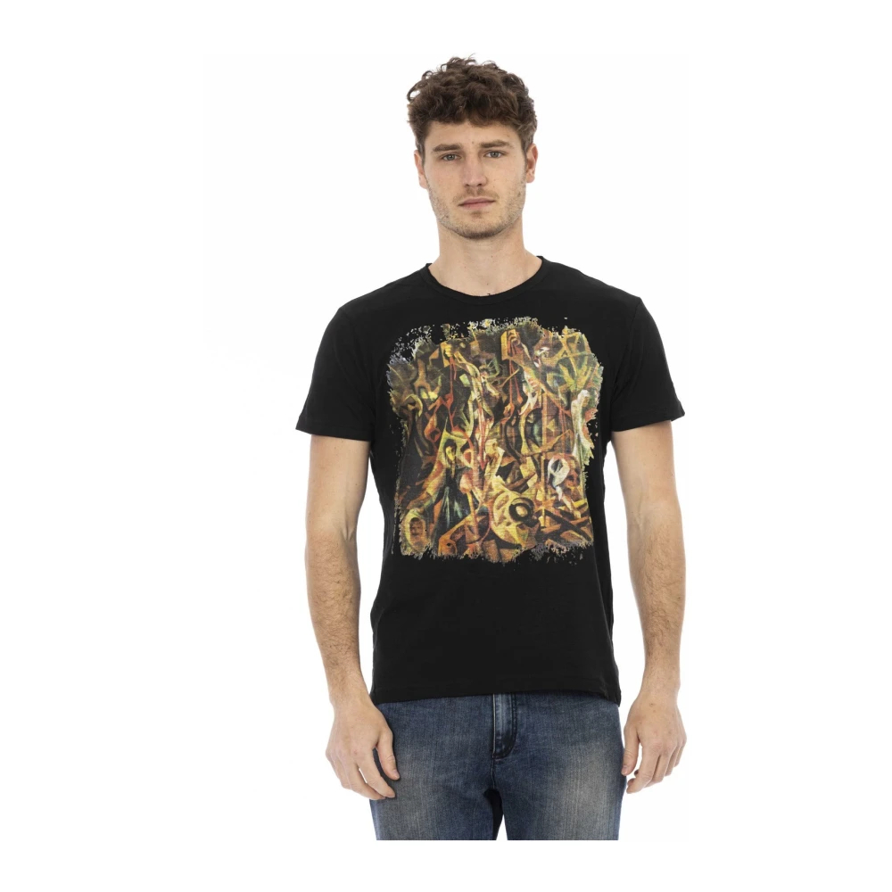 Trussardi Herren Schwarz - Kurzarm Rundhals T-Shirt - Tops - K -L