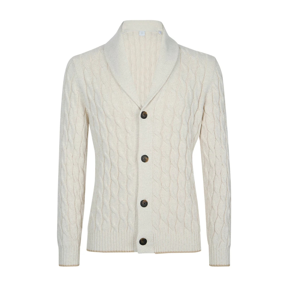 Eleventy Herren Beige - Troyer-Strickjacke Mit Schalkragen - Knitwear - Xl