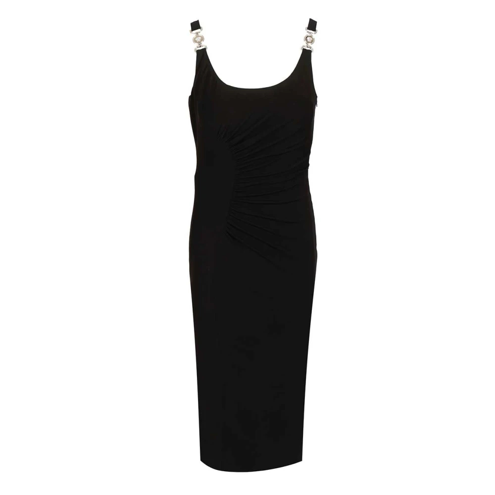 Versace Damen Schwarz - Stretch Crêpe Jersey Midikleid - Dresses - K - M