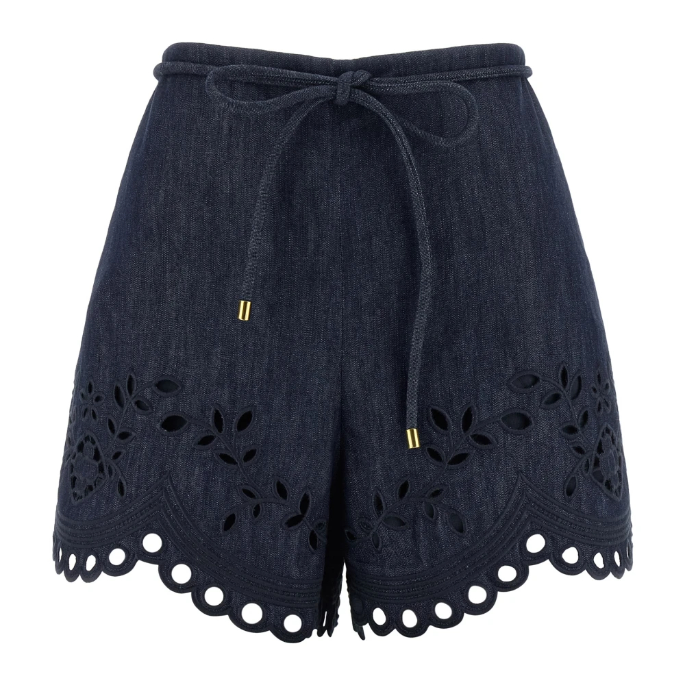 Zimmermann - Mahon Baumwoll-Denim-Shorts - Shorts - Damen - Blau - M