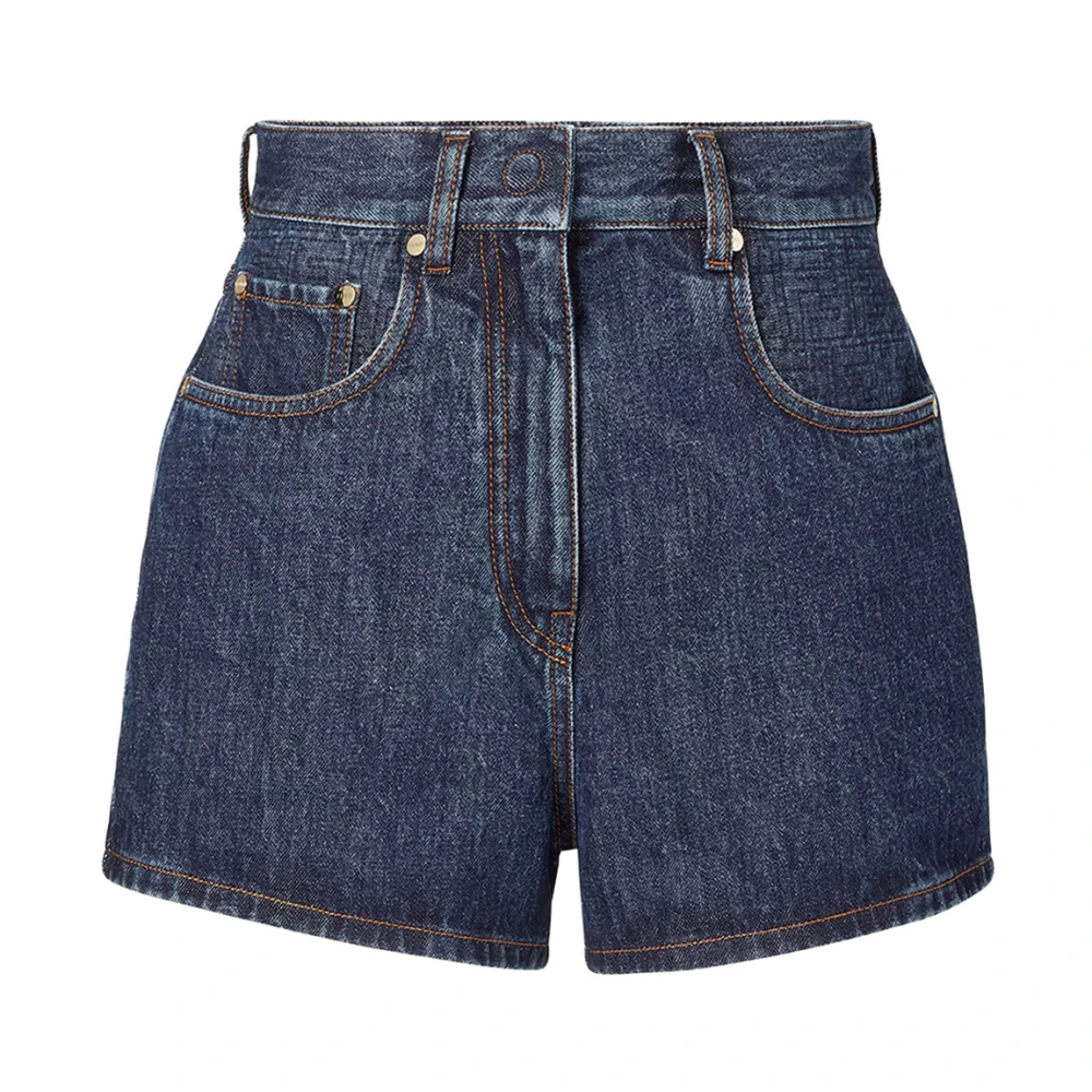 Fendi - Flared Denim Shorts - Shorts - Damen - Blau - S - Bild 7