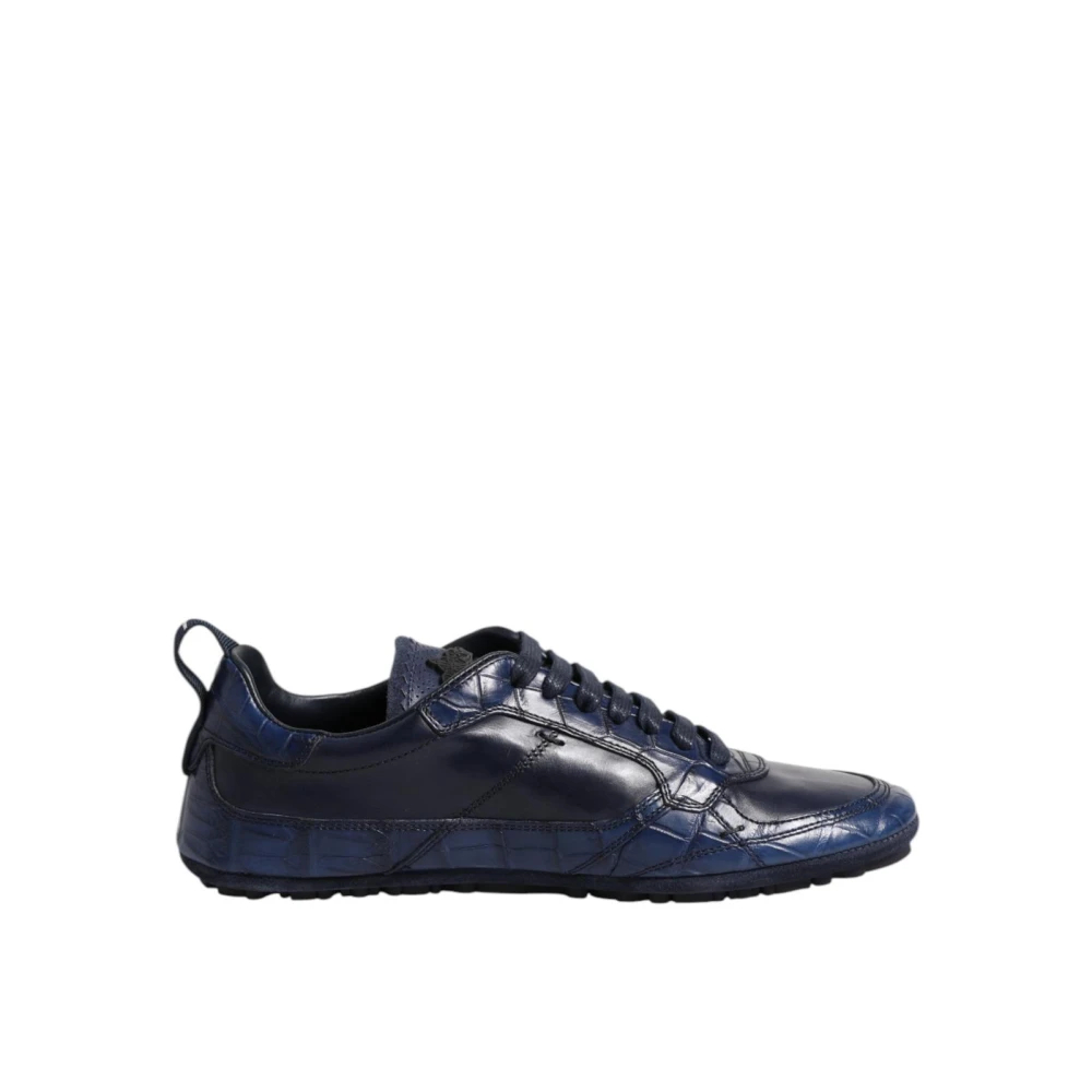 Dolce & Gabbana Herren Blau - Luxuriöse Krokodilleder Sneakers - Shoes - 42 Eu