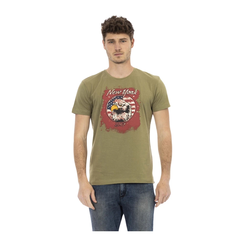 Trussardi Herren Grün - Kurzarm Rundhals T-Shirt - Tops - L