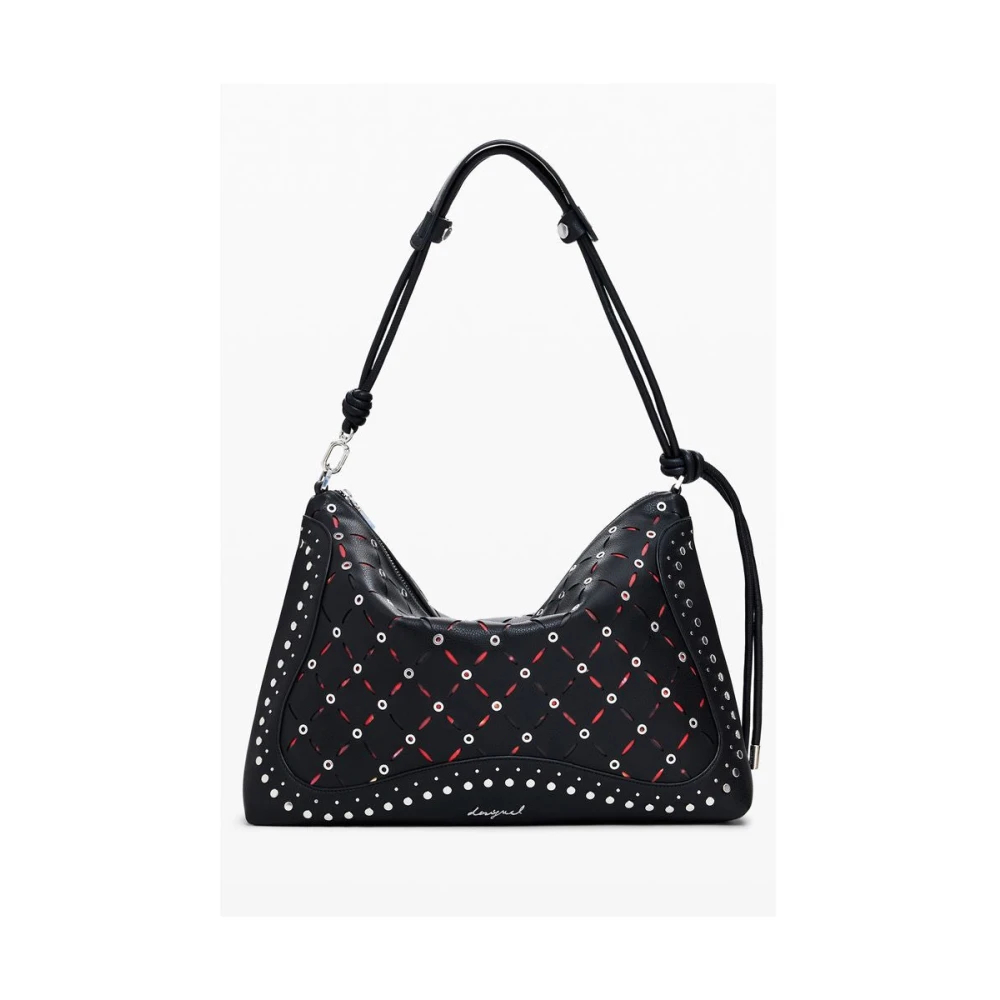 Desigual Gewebte, Verzierte Handtasche - Schwarz Einheitsgröße - Bild 9