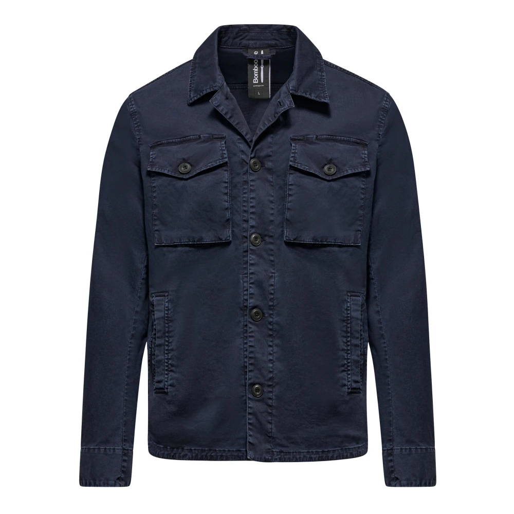 Bomboogie Herren Blau - Stretch Gabardine Jacke - Jackets - L