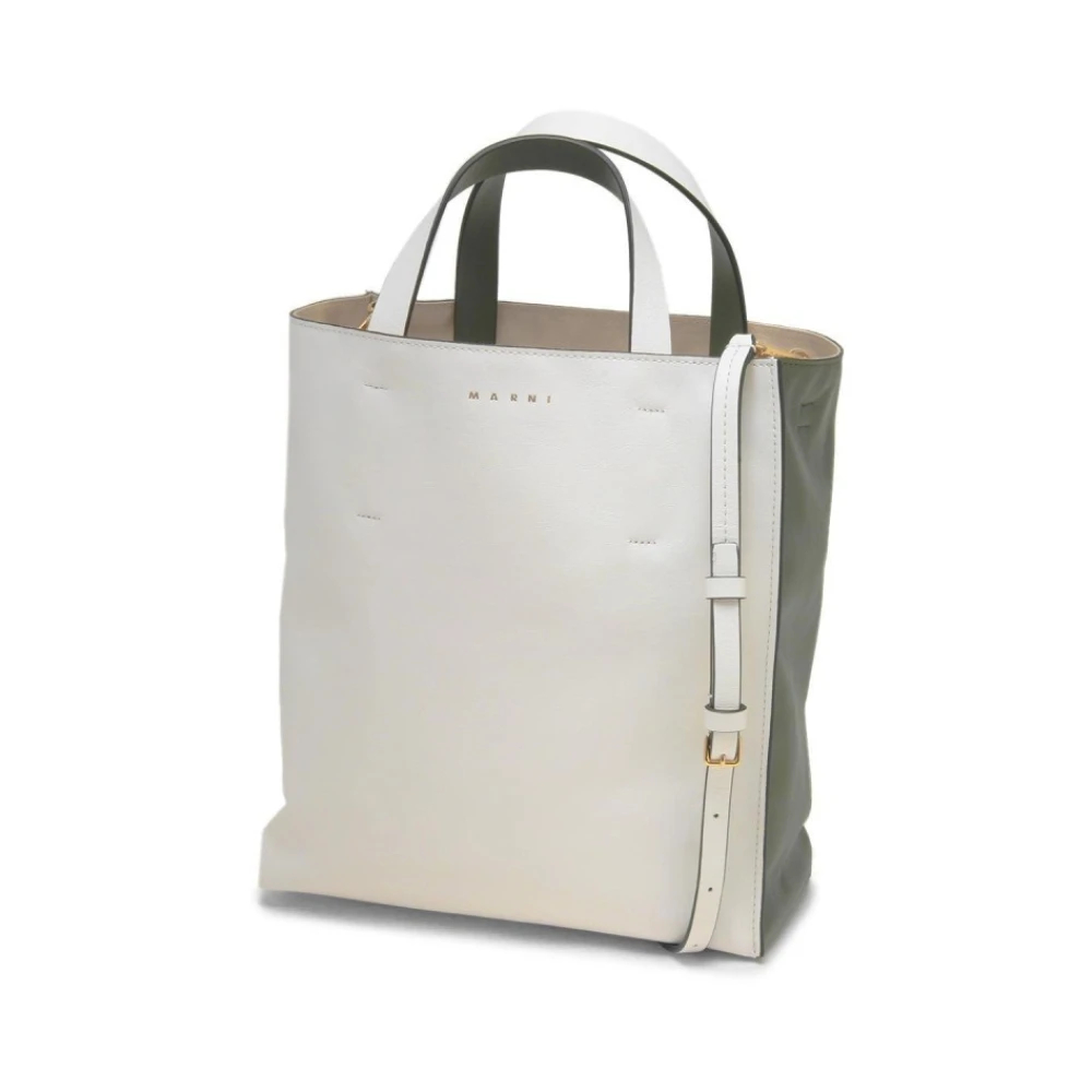 Marni Unisex Weiß - Stilvolle Bianco-Verde Schultertasche - Bags - One Size