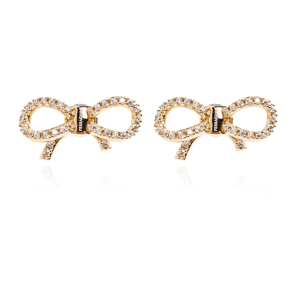Ferragamo - Vara Schleifen-Ohrringe - Accessories - Damen - Gelb - One Size