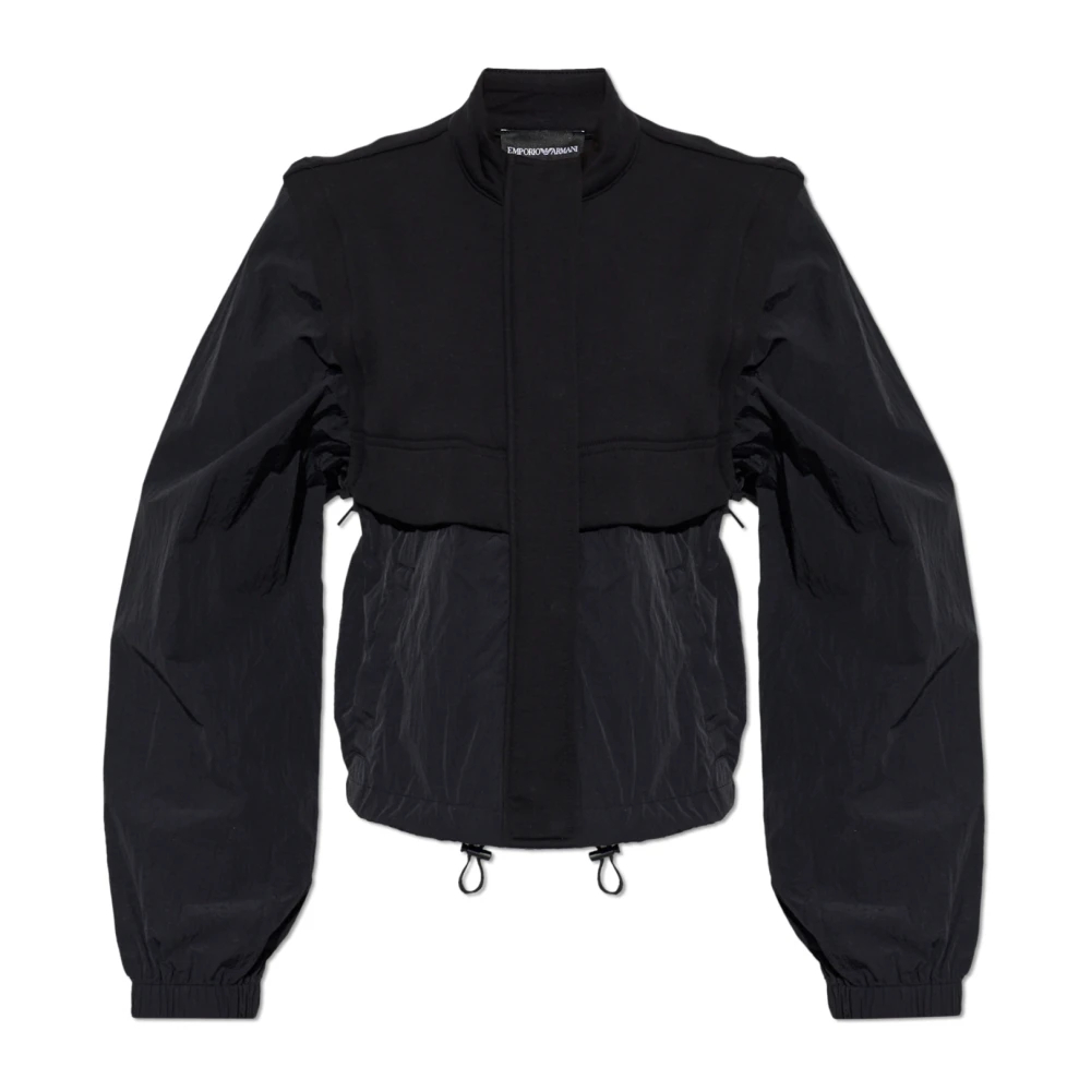 Emporio Armani Damen Schwarz - Jacke Aus Materialmix - Jackets - K -Xs