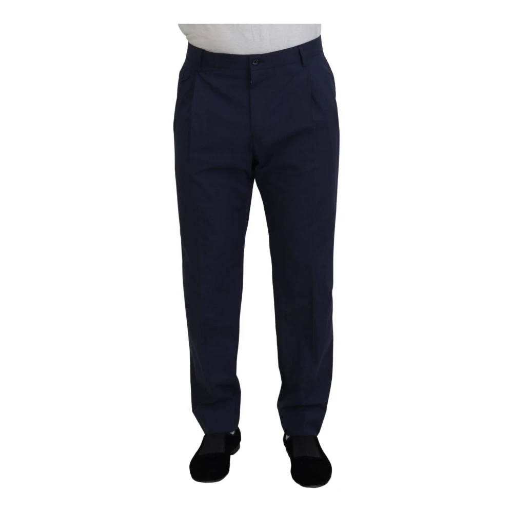 Dolce & Gabbana Herren Blau - Dunkelblaue Baumwoll Chino Anzughose - Trousers - 3XL