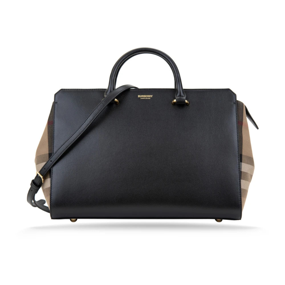Burberry Damen Schwarz - Stilvolle Leder Schultertasche - Bags - K - One Size