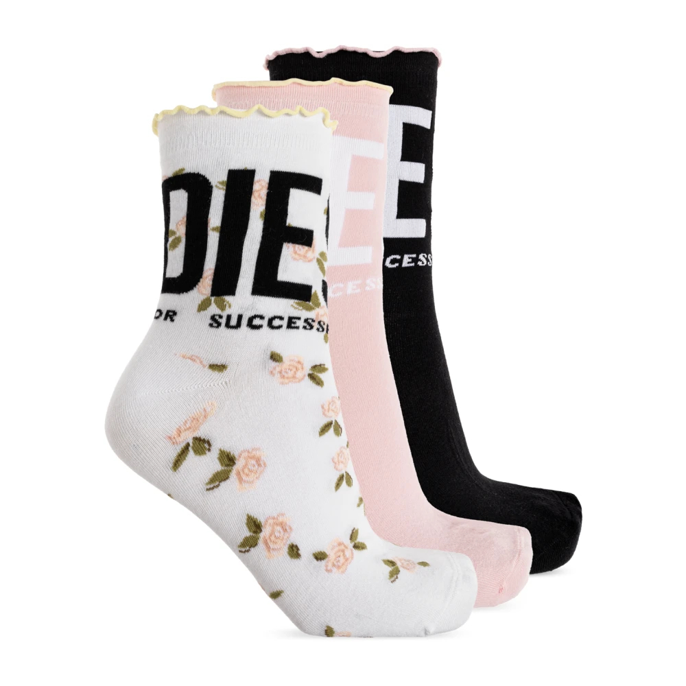 Diesel - Skw-Lolita-3Pack Dreierpack Socken - Underwear - Damen - Mehrfarbig - L