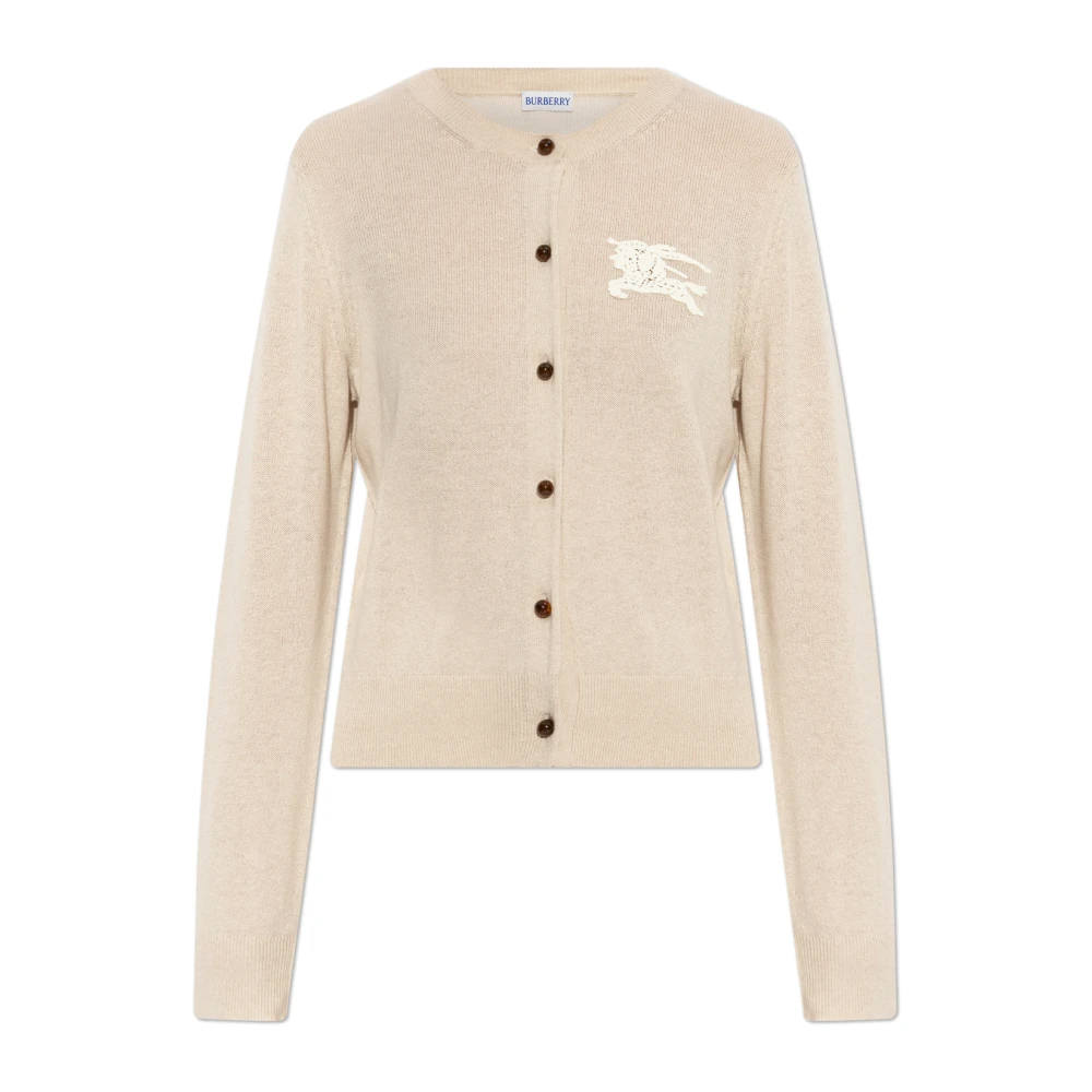 Burberry Damen Beige - Ekd Baumwoll-Woll-Cardigan - Knitwear - Xs