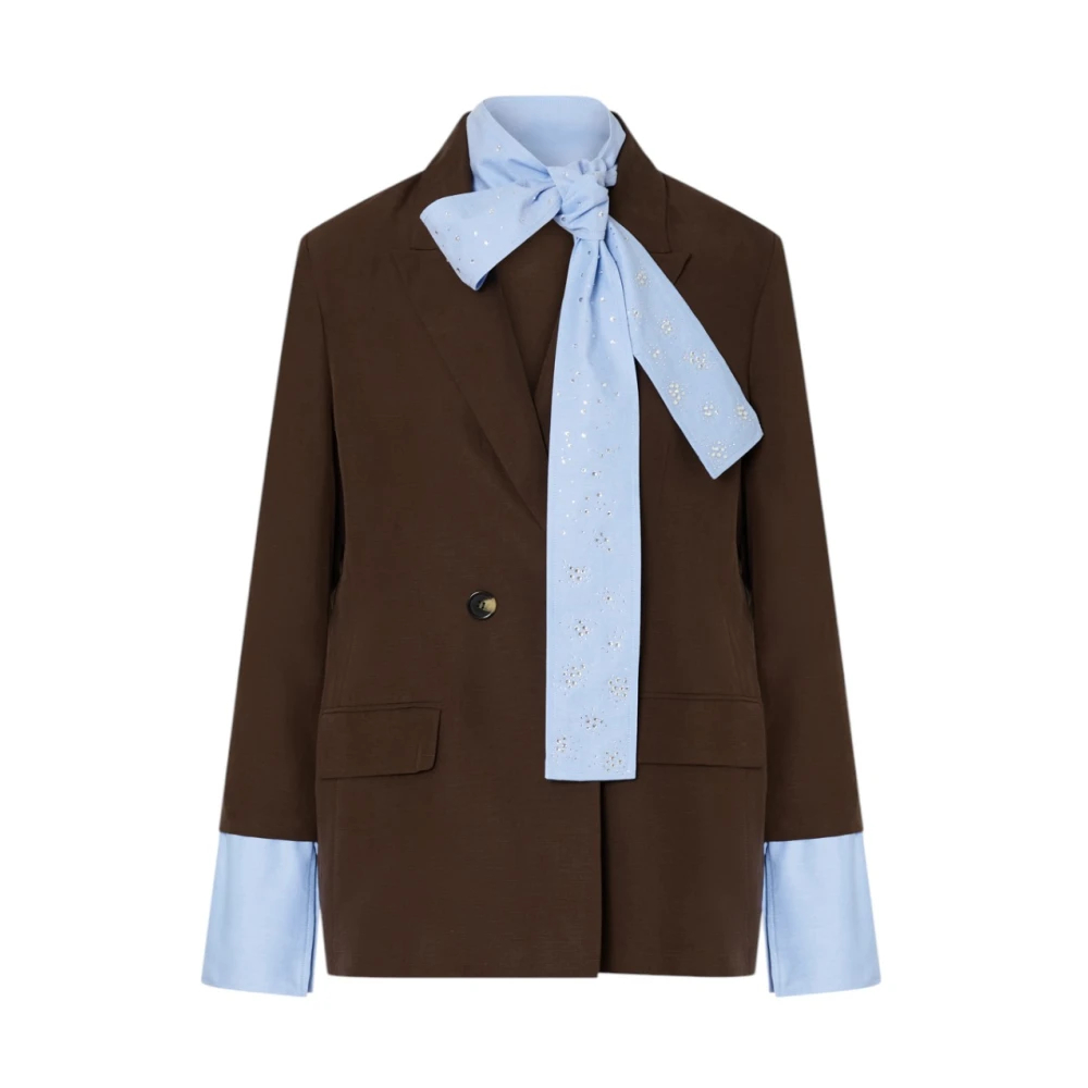 Liu Jo Damen Braun - Blazer Mit Schmuckschal - Jackets - L