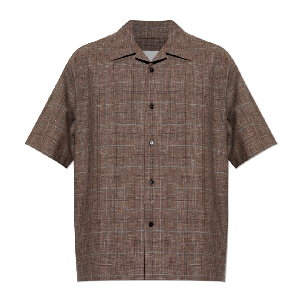 Jil Sander Herren Braun - Kurzärmeliges Wollhemd - Shirts - M