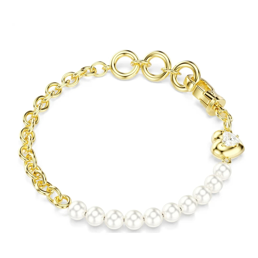 Swarovski Idyllia Armband, Kristallperle, 18K Goldbeschichtet Weiß  - Image 3