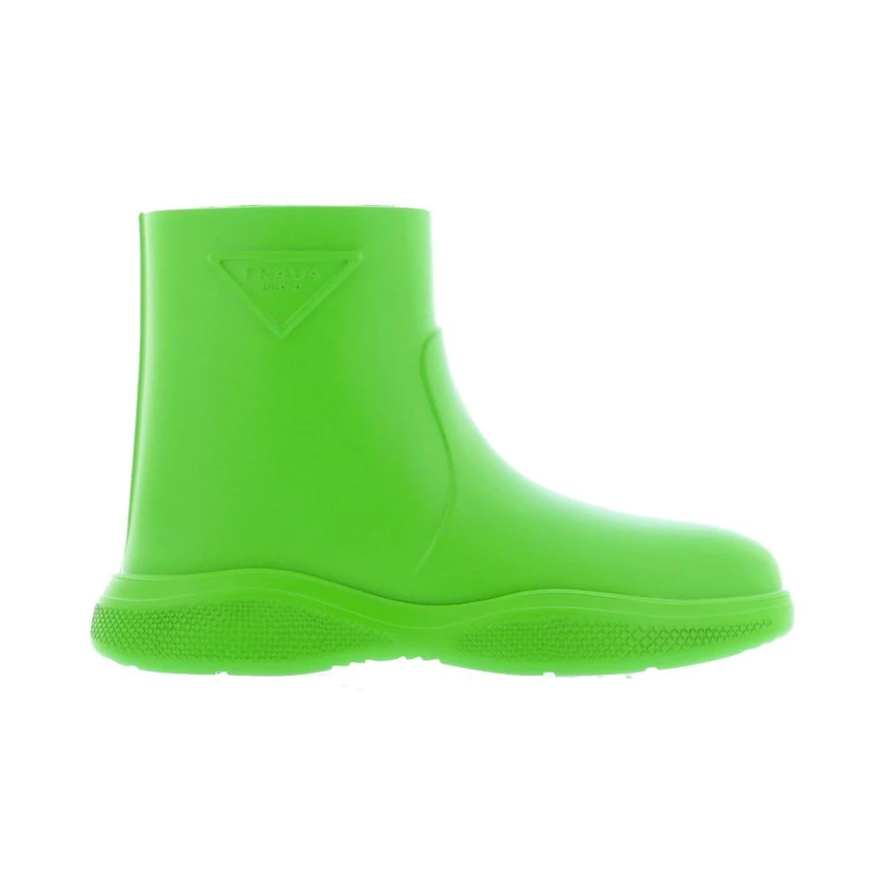 Prada Damen Grün - Logo Gummistiefel - Shoes - 36 Eu
