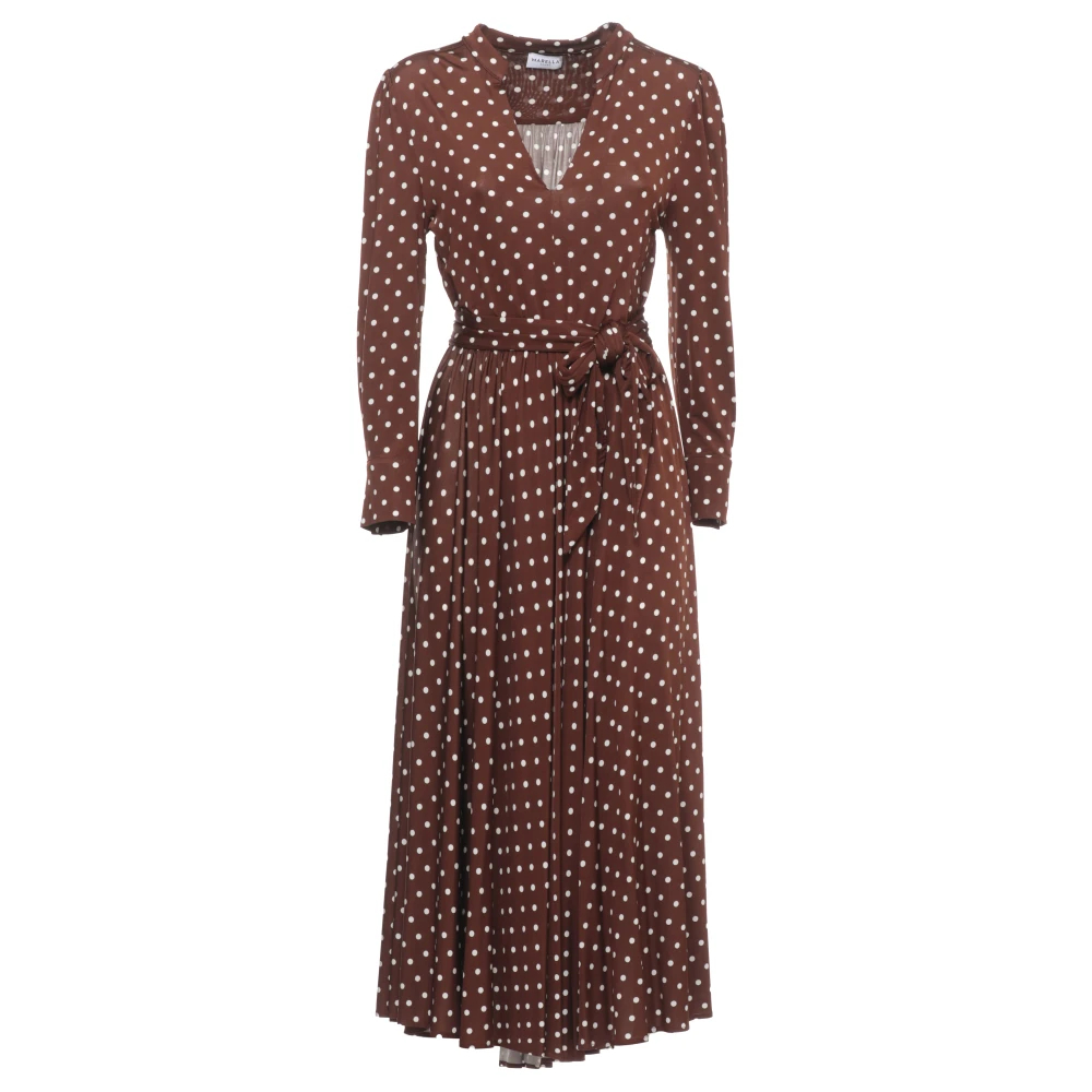 Marella Damen Braun - Viskose-Midikleid - Dresses - M