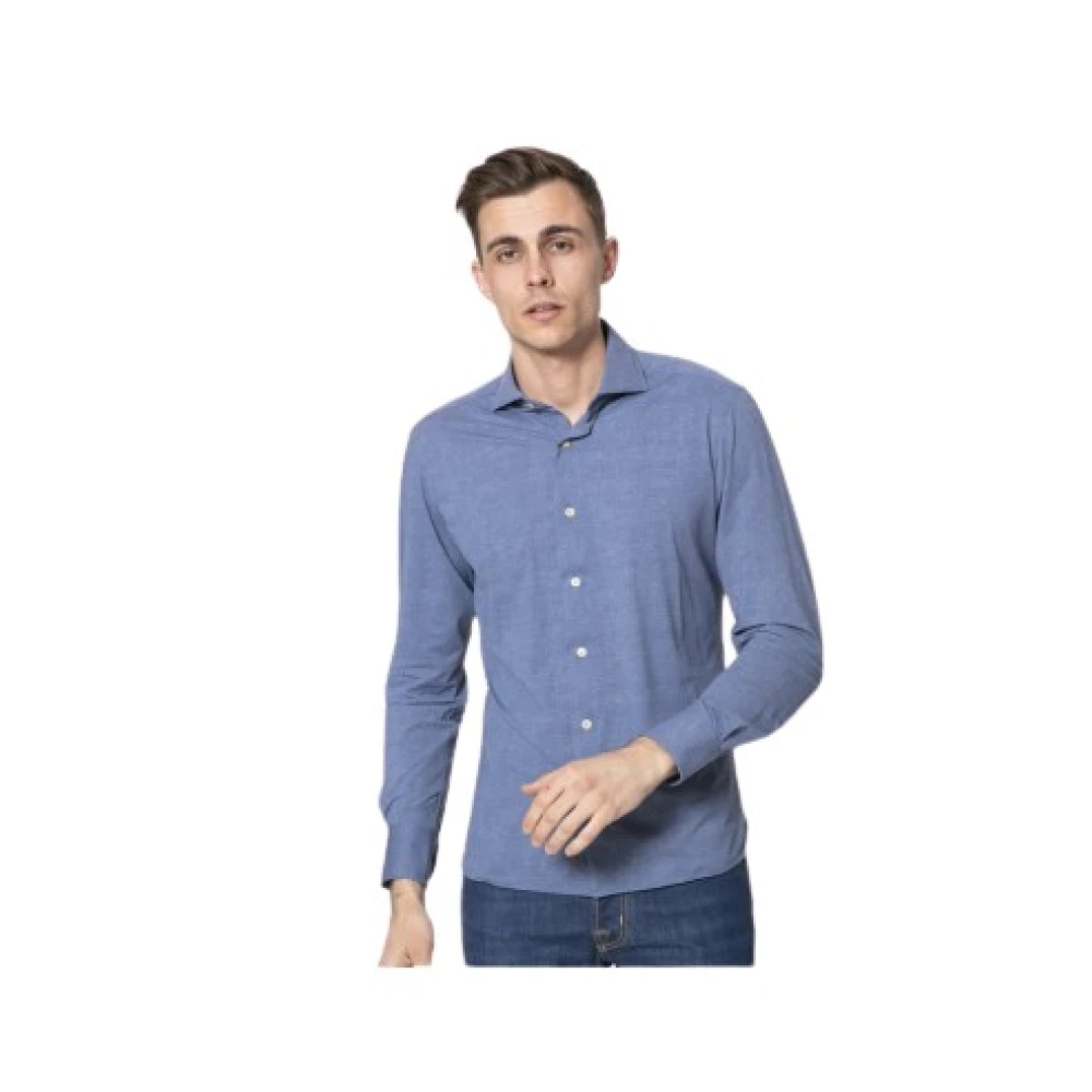 Orian Herren Blau - Es Fließendes Hemd - Shirts - L