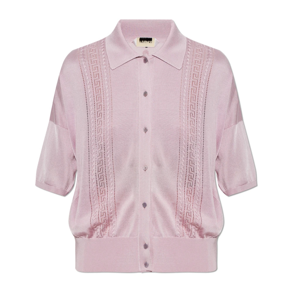 Versace Damen Rosa - Kurzarm-Strickjacke - Knitwear - 2XS
