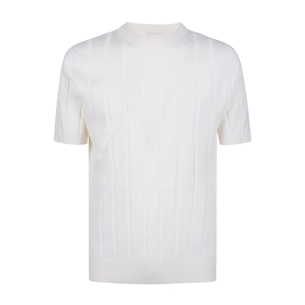 Eleventy Herren Weiß - Rundhals-Kurzarmstrick - Knitwear - S