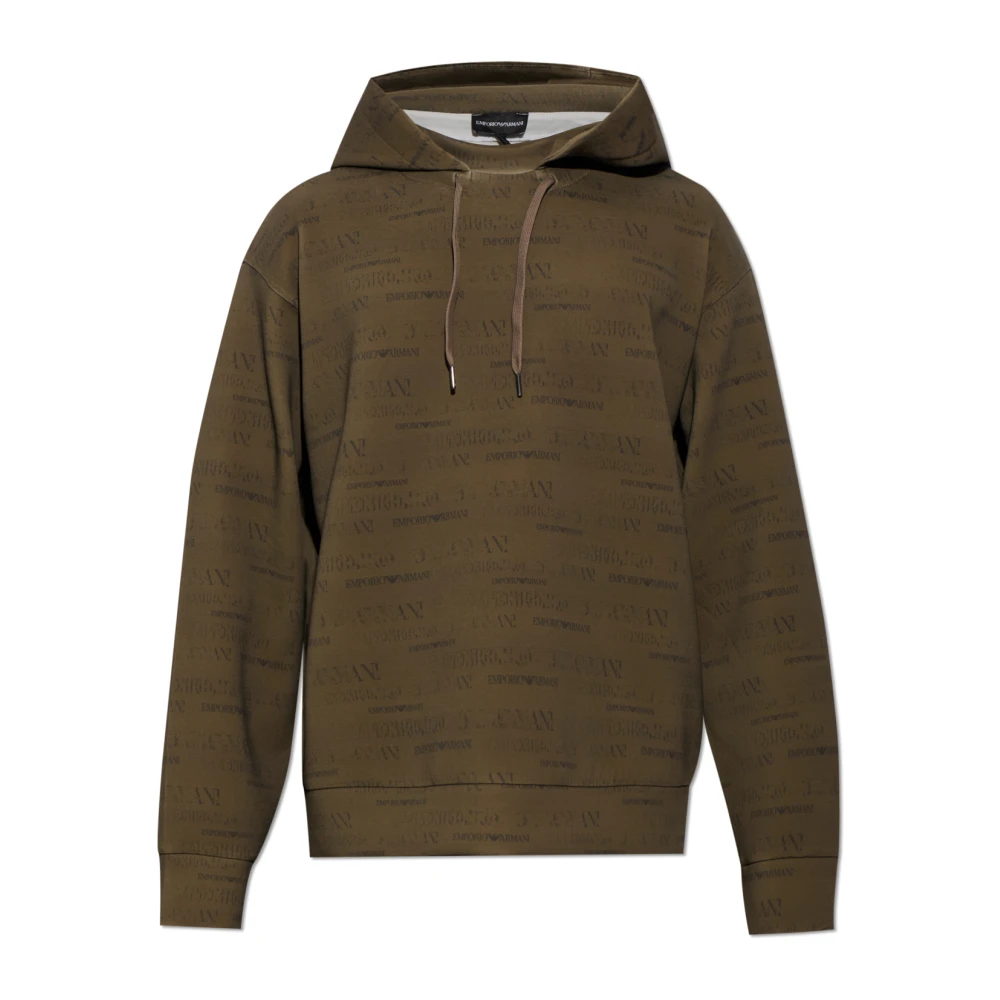 Emporio Armani Herren Grün - Monogram Hoodie - Sweatshirts & Hoodies - 2XL
