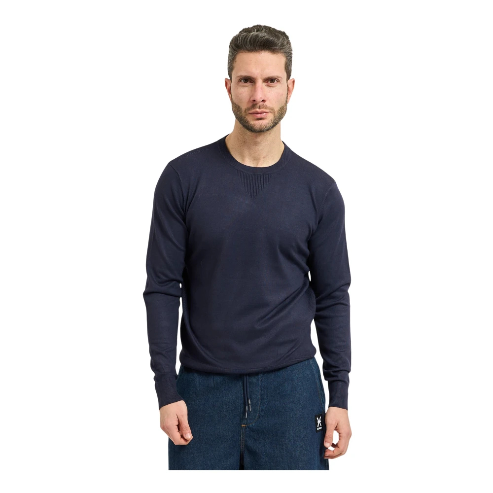 Richmond Herren Blau - Maglia Girocollo - Knitwear - Xl