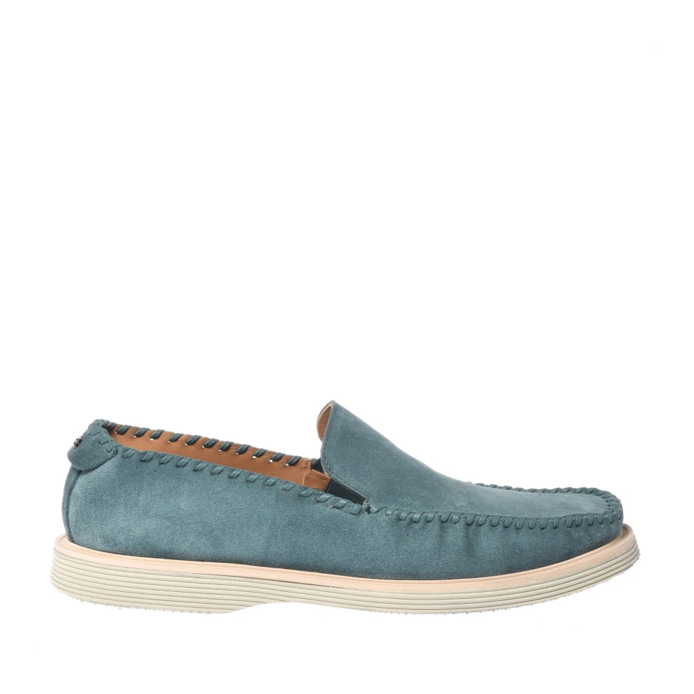 Baldinini Herren Blau - Wildleder-Mokassin - Shoes - 41 Eu