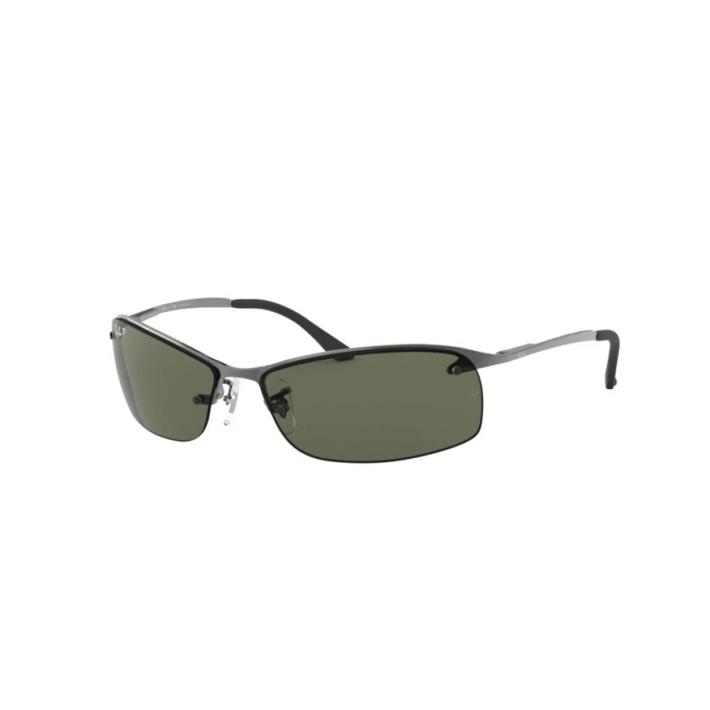 Ray-Ban RB3183 004/9A Sonnenbrille für Herren, rechteckige polarisierte Gläser in Grau, silberner Metallrahmen, Größe Groß - Image 8