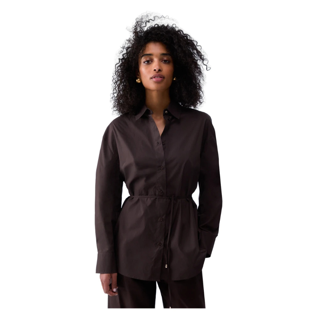 Liu Jo Damen Braun - Poplin Baumwollhemd - Blouses & Shirts - S