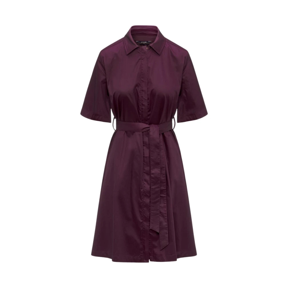 K-Way Damen Violett - Nouaille Shiny Cotton Dress - Dresses - Lila - S