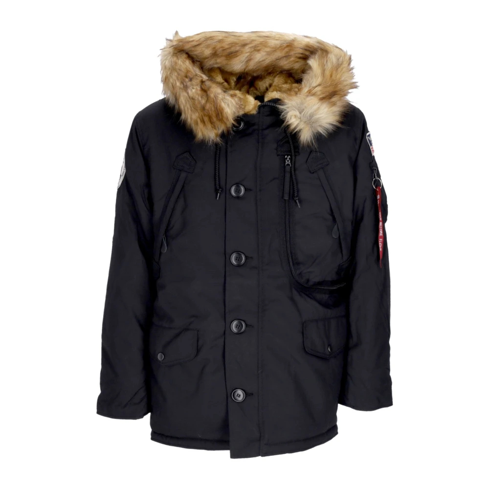 Alpha Industries Herren Schwarz Jacke Polar Jacket Extra Groß - Bild 8