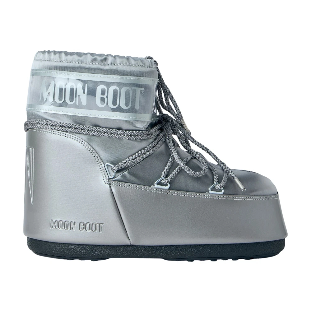 Moon Boot Damen Silber Für 80D1409350 Ne Icon Low Glance Stiefel (42/44), Flach, Keine, Lässig, Schnee - Bild 9