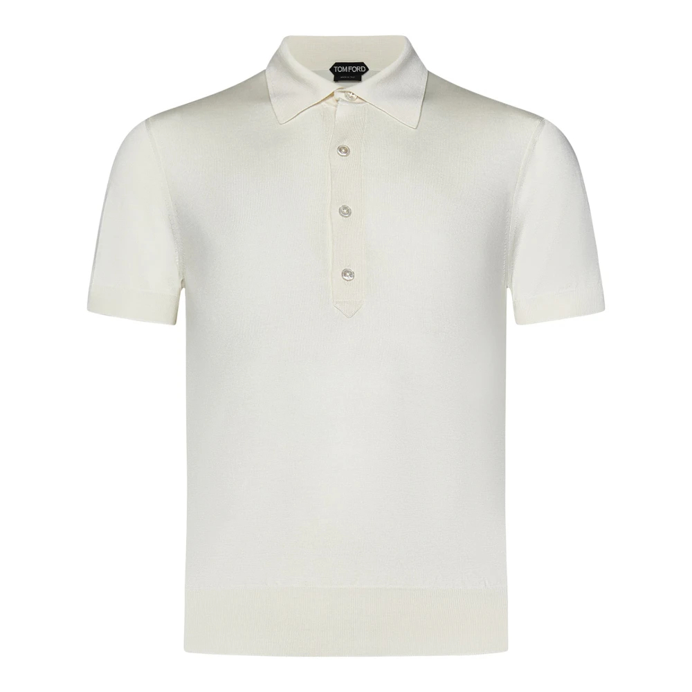 Tom Ford Herren Weiß - Es Kurzarm-Poloshirt - Tops - L