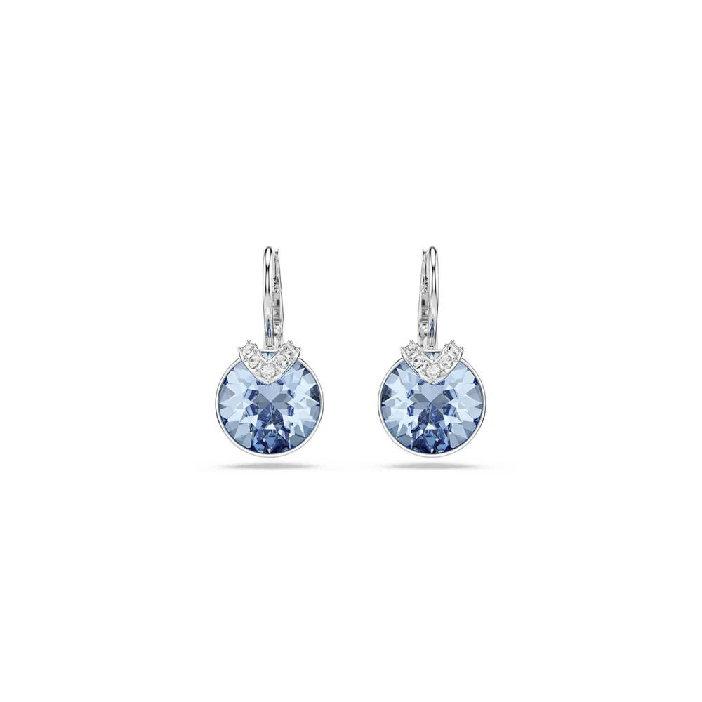 Swarovski Bella V Drop-Ohrhänger, Rundschliff, Rhodiniert Blau - Bild 5