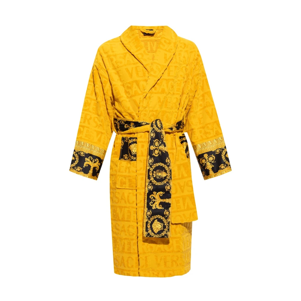 Versace Herren Gelb - I Love Baroque Bademantel - Nightwear & Lounge - S