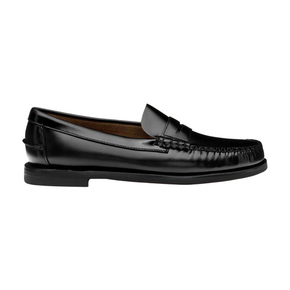 Sebago Damen Schwarz, Leder Für 7001530 Klassische Leder-Mokassins Dan Schwarz (40), Flach, 1 Bis 3 Cm, Keine, Lässig, Party - Bild 4
