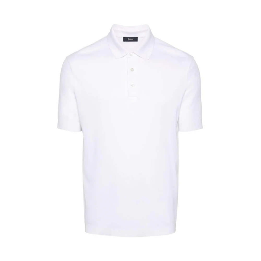 Herno Herren Weiß - Polohemd Im Jersey-Strickeffekt - Tops - L