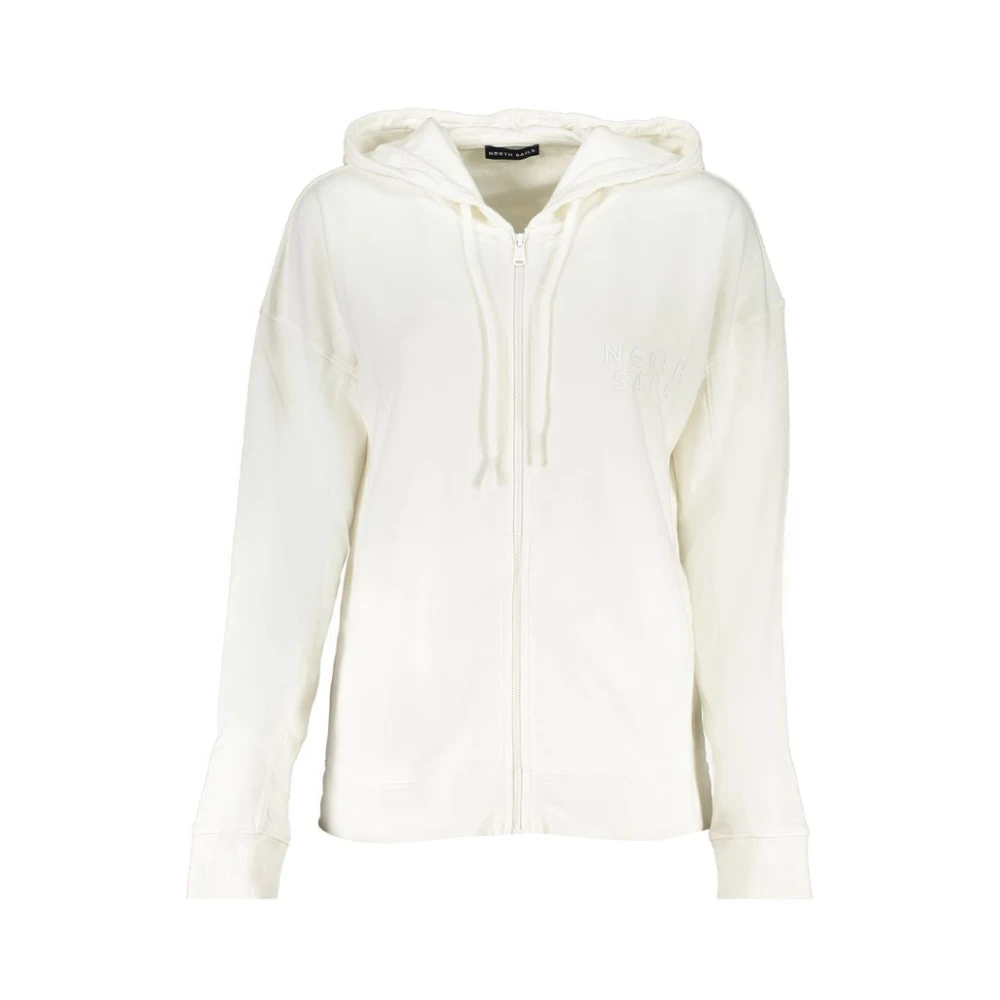 North Sails Damen Weiß -Hoodie Mit Reißverschluss Und Grafik - Bild 5